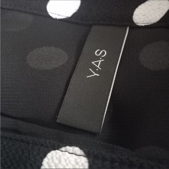 Y.A.S ASOS Polka dotted Wrap Midi Skirt Black and White Size XS - Picture 7 of 9